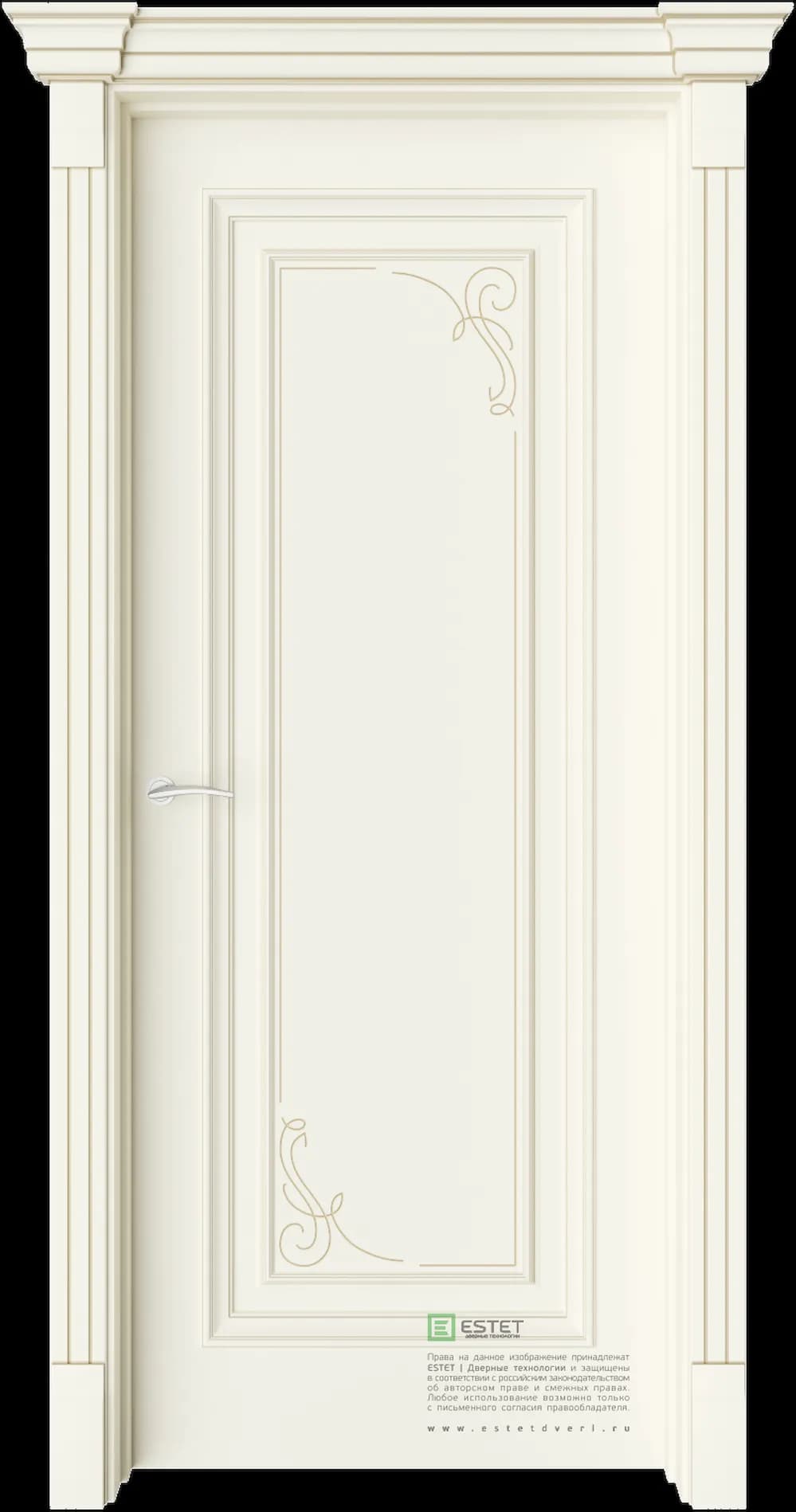 Межкомнатная дверь GE1M Deco — Ваниль ПШ