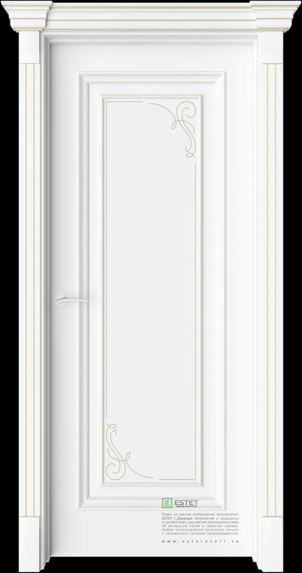 Межкомнатная дверь GE1M Deco — C10 soft beliy GP