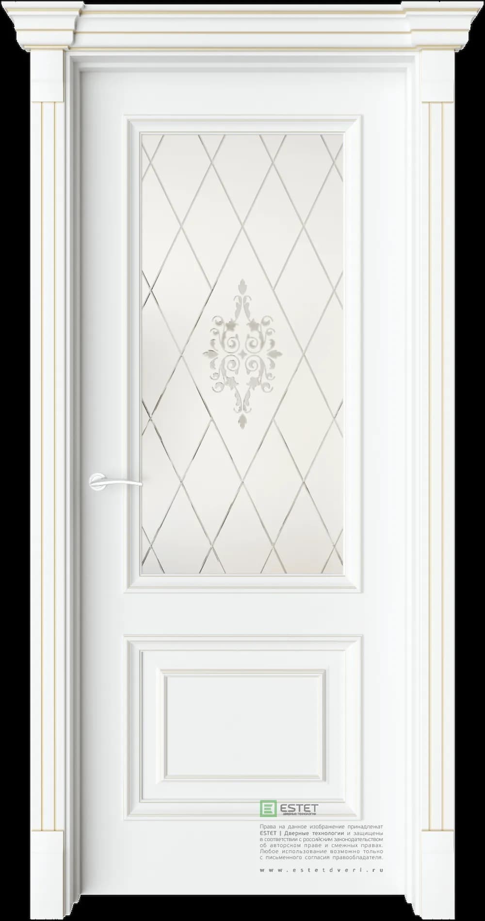Межкомнатная дверь GE4M — C10 soft beliy GP white 1