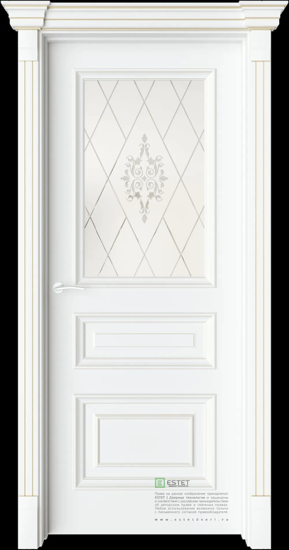 Межкомнатная дверь GE7M — C10 soft beliy GP white 1