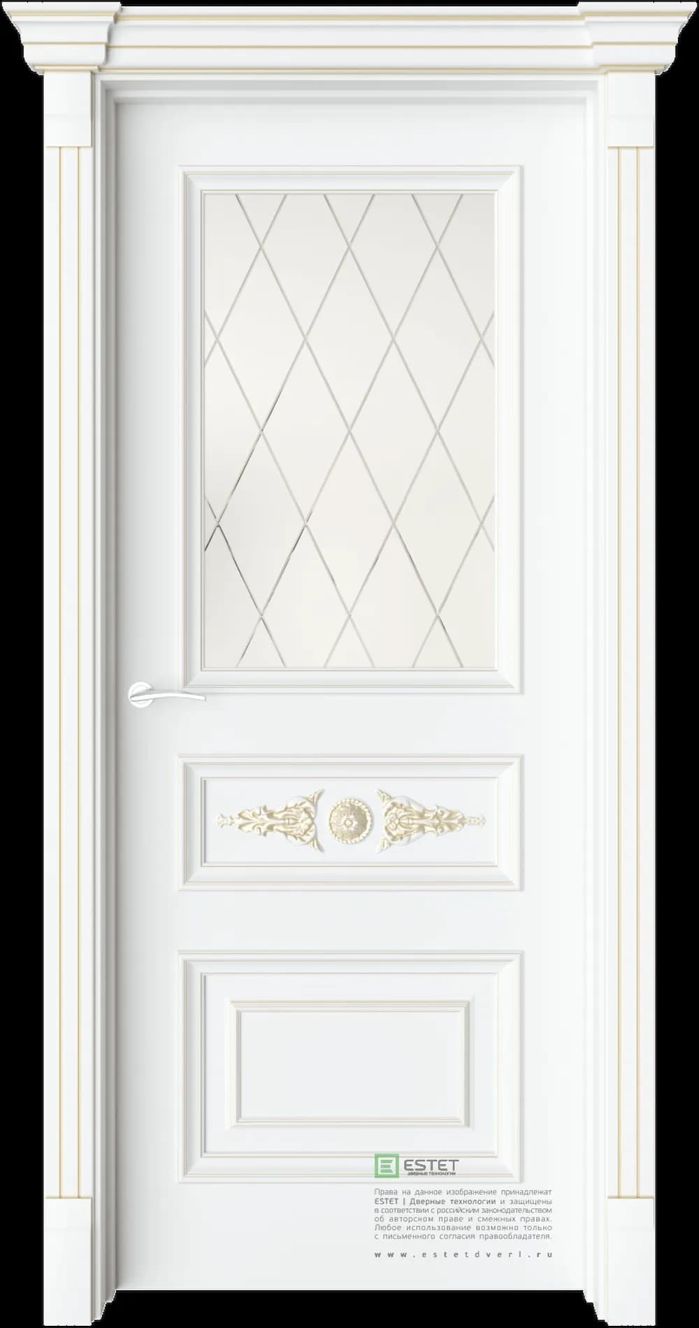Межкомнатная дверь GE7M Elegant — C10 soft beliy GP white 2