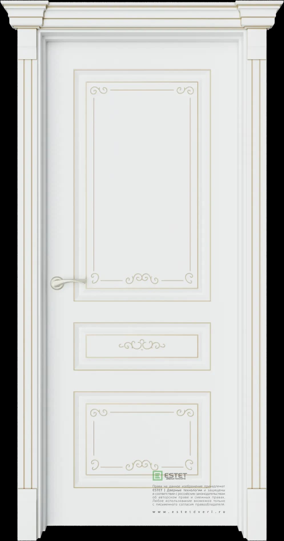 Межкомнатная дверь Мирбо 1 — deco К10 Софт белый ПШ