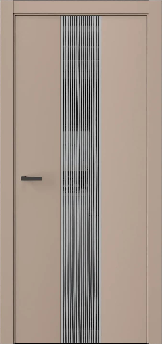 Межкомнатная дверь ЭКЗОТИКА 6E — Стекло черное(Lacobel)
