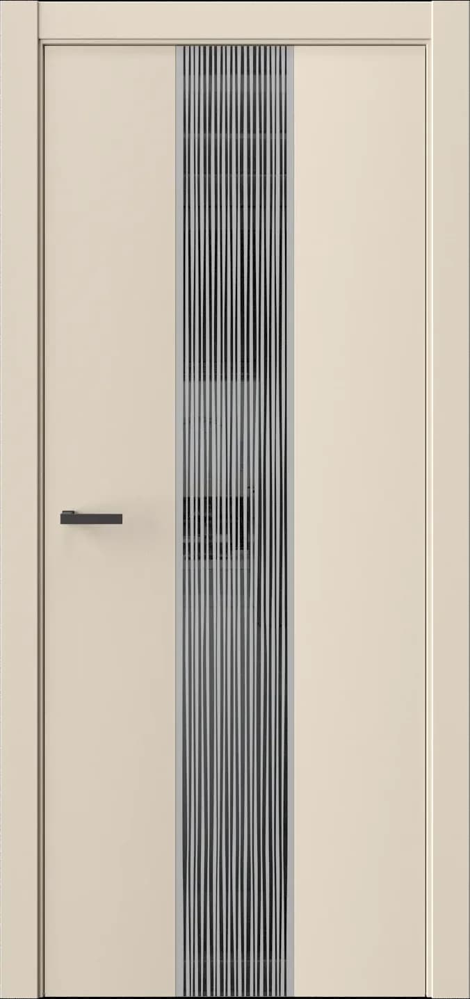 Межкомнатная дверь ЭКЗОТИКА 6E — Стекло черное(Lacobel)