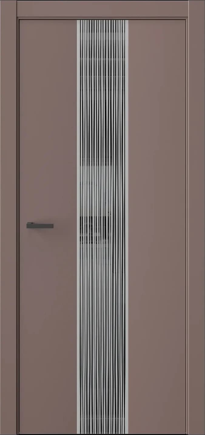 Межкомнатная дверь ЭКЗОТИКА 6E — Стекло черное(Lacobel)