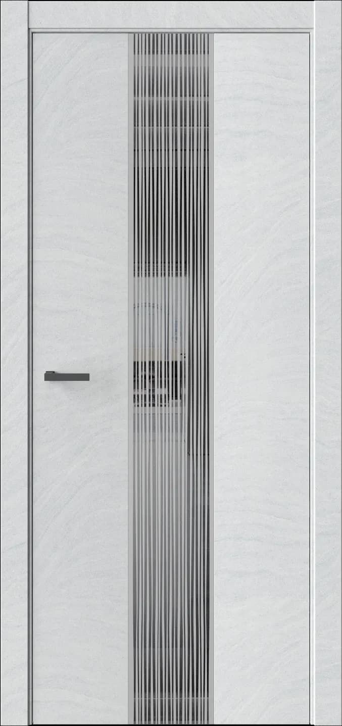Межкомнатная дверь ЭКЗОТИКА 6E — Стекло черное(Lacobel)