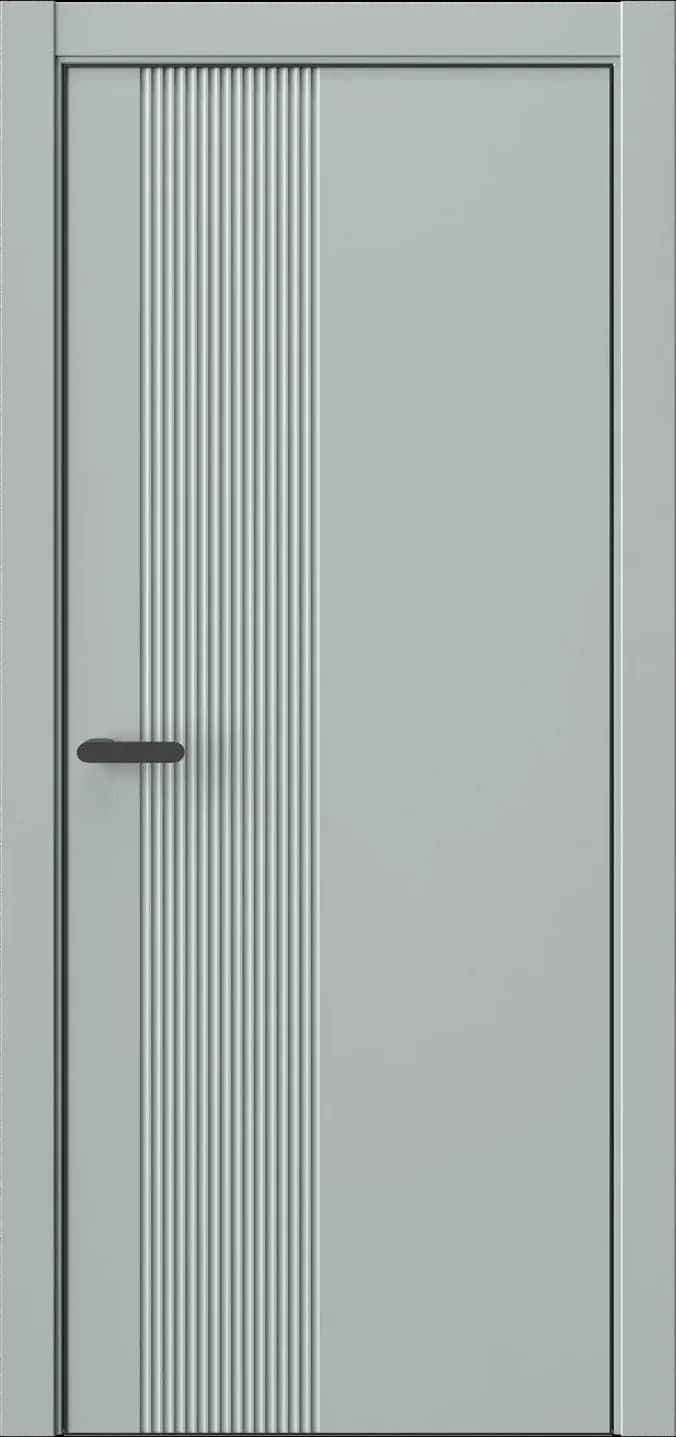 Межкомнатная дверь INDUSTRIAL Flain 3 — КП(Черная) Платиновый дым МЧ