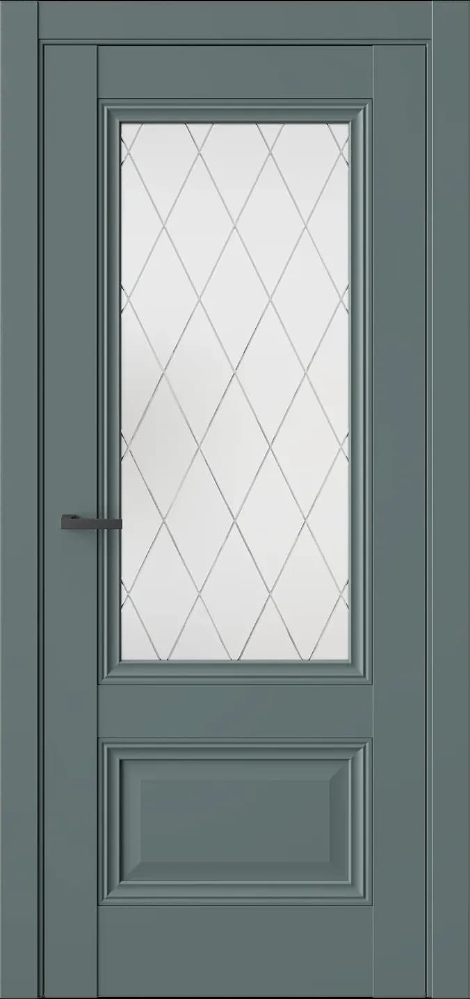 Межкомнатная дверь RAIMOND 4.1 — Стекло 2 белое(Сатинат)