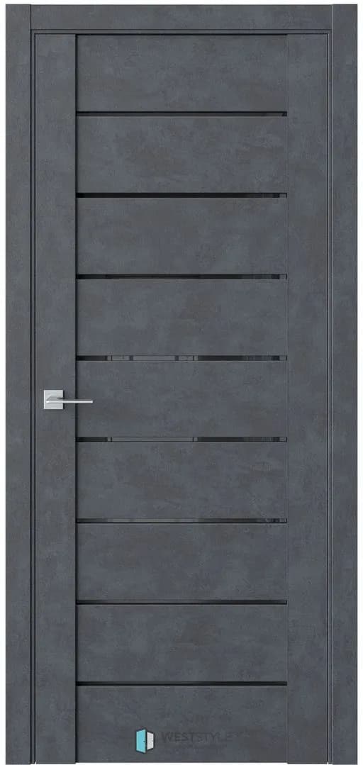 Межкомнатная дверь VANGUARD 23 — Стекло lacobel черное