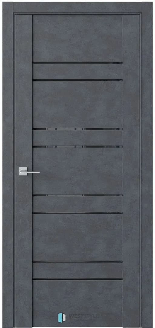 Межкомнатная дверь VANGUARD 27 — Стекло lacobel черное