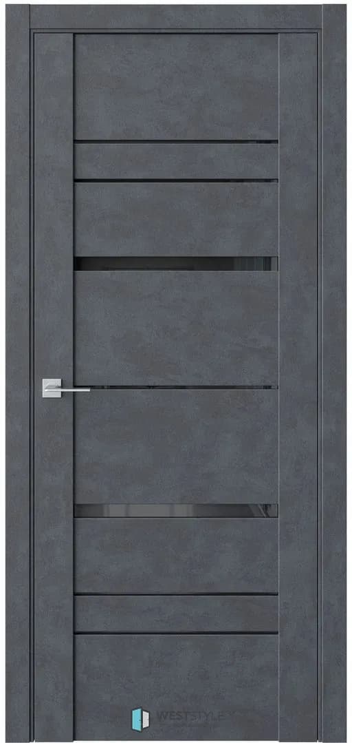 Межкомнатная дверь VANGUARD 28 — Стекло lacobel черное